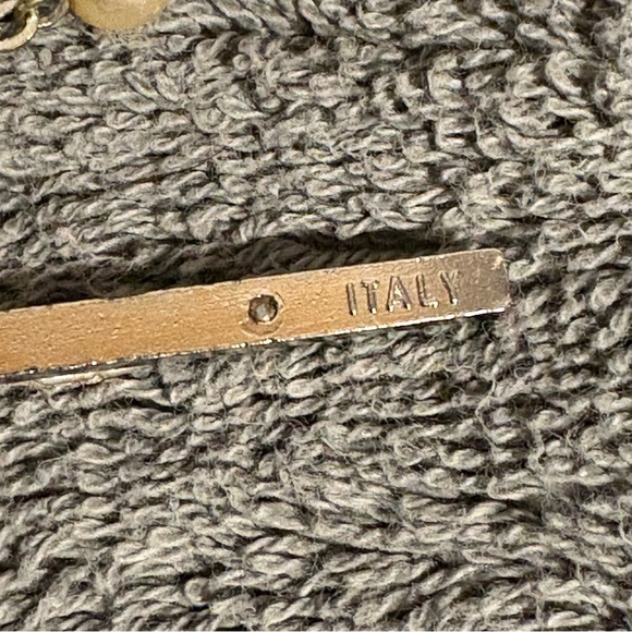 Vtg Catholic 18” Rosary Art Nouveau Faux Pearl Beads White Madonna & Child ITALY - Picture 5 of 7